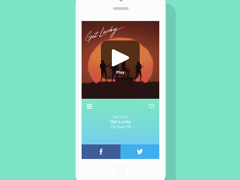 iTunes / Spotify feature GIF app flat function gif illustration ios7 itunes music player radio spotify