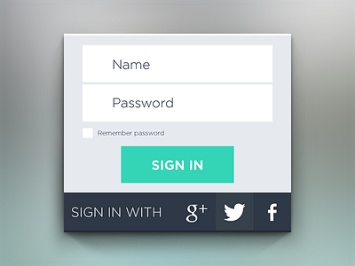 Sign In design flat form sign in ui web
