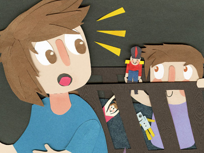 Ghosts - Page 1 and 2 cartoons comic illustration paper cutout