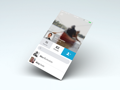 Rally 'My Events' UI app clean events flat flyout friends ios ios7 iphone minimal rally social