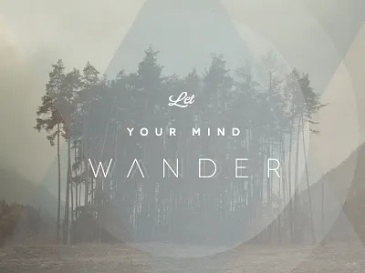 Let Your Mind Wander album artwork forest geometric minimalist photography poster trees triangle typography wander woods