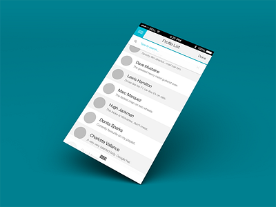 List Concept awesome best blue list minimal mockup search simple top ui ui design user interface