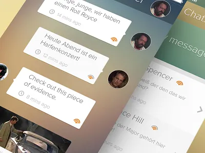 Message App - UI chat clean ios7 message minimal navigation ui