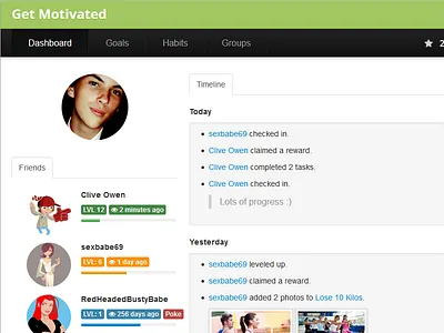 Dashboard (First Pass) black bootstrap dashboard green time line user interface