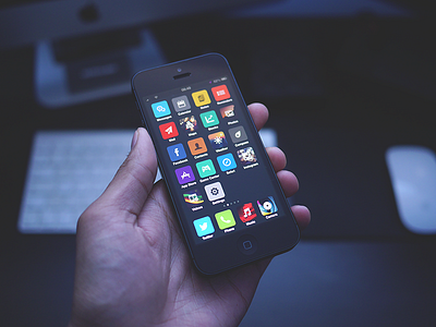 UltraIcons 7 clean flat icons ios iphone minimal retina ultralinx