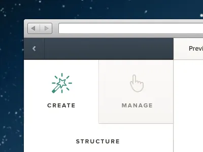 Create | Manage 2x app clean design icons retina ui ux web