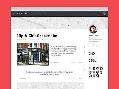 Experience Page Wip experience flat layout map minimal service social travel ui web