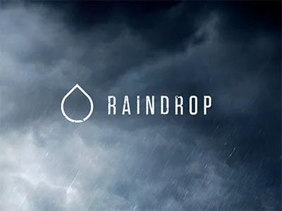 Raindrop Logo design game grunge identity logo minimal subtle type visual