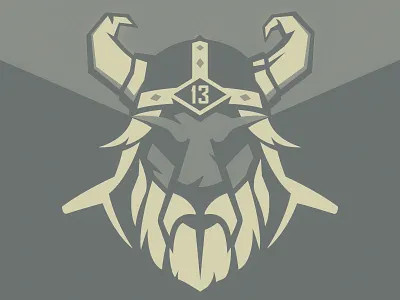 Rugby Logo & Process helmet logo logotype man mascot rugby sport viking