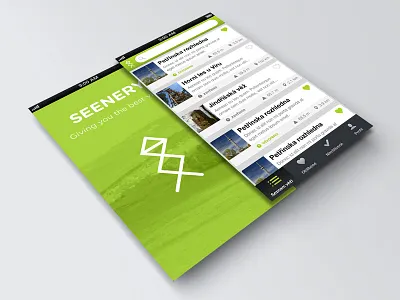 Seenery app czech green ios iphone travel ui