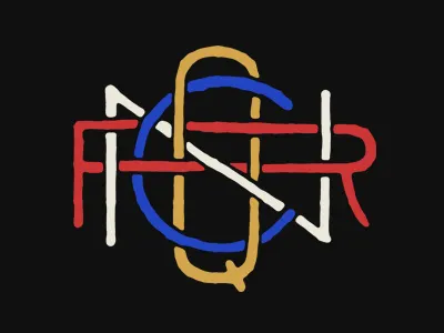 CNQR cnqr conquer lockup logomark monogram