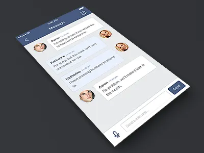 Message app avatar blue chat ios message ui