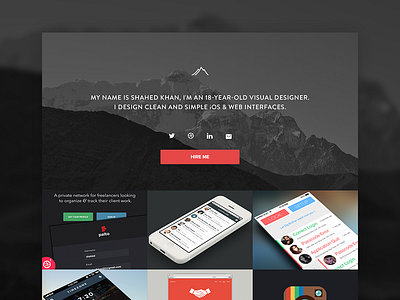 Redesigning my Personal Site clean design dribbble flat minimal minimalistic mountain portfolio resume simple ui ux