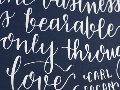 Carl Sagan Quote calligraphy handlettering metallic printdesign silver