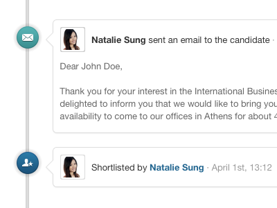 Workable Timeline activity candidates timeline users