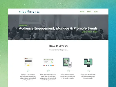 Final branding events landing page web design