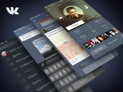 vk.com iOS 7 concept app ios