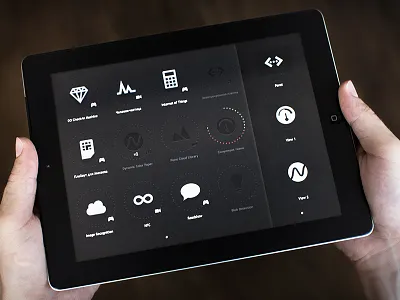 Apps Launcher app black and white dark grunge ios ipad monochrome texture