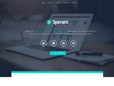 Landing Sperant crm landing lima logo peru site sperant ui web design