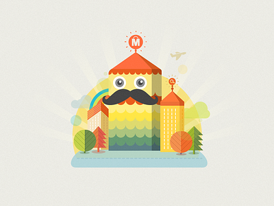 T-shirt building cloudy color eye face leonwu mall shopping t shirt tree ui wl3x