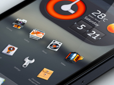 Icon Theme calendar camera clock contact icons music radio setting theme video voice weather