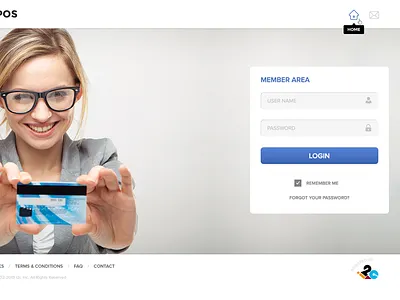 WebPos - Member Login 02 button landing page login page login page design member area member login outlined icon textbox user interface web application web form web layout