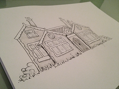 School childrens illustration school