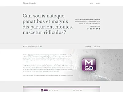 New Portfolio Design - WIP - Opinions? clean digital flat gray light minimal portfolio print san diego website wide wip