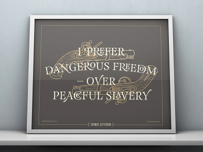 Quote Poster american art machine esmeralda frame germany gold grey gun illustration julian hrankov poster quote