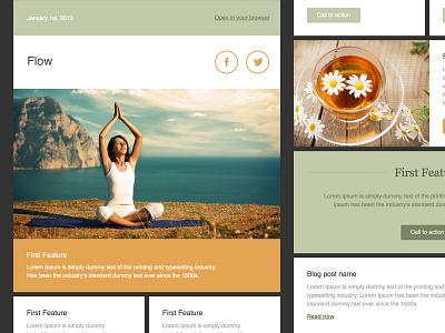Flow - Free Email Template cakemail campaign email free html newsletter sketch template