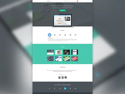 Propixel Homepage company home page icons pixel portfolio testimonials ui ux web website work