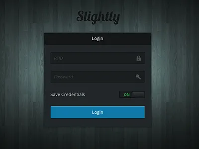 Slightly Login Black id ios ipad iphone login password screen switch ui ux