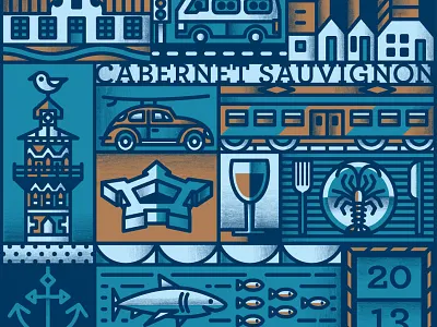 Wine & The City cape town castle city clock tower packaging packaging design shark simon frouws the famous frouws train wine wine label