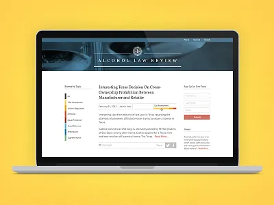 Legal Blog alcohol articles blog design flat law legal nji media review simple web website