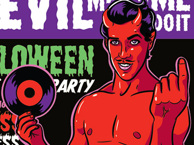 The Devil Made Me Do It devil halloween illustration poster vinyl