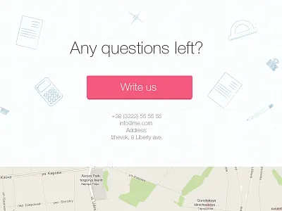 Landing page flat design icons landing page web design