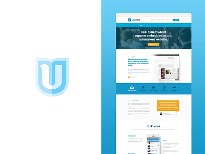 Uversity Brand + Web branding education focus lab logo logo design mark school simple u web design