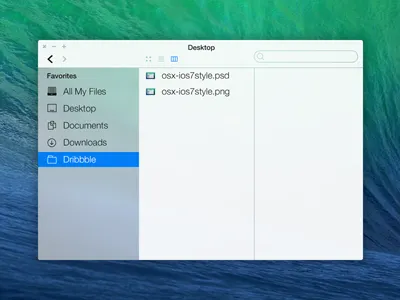 OS X Finder in iOS 7 Style finder ios mac os x visual design