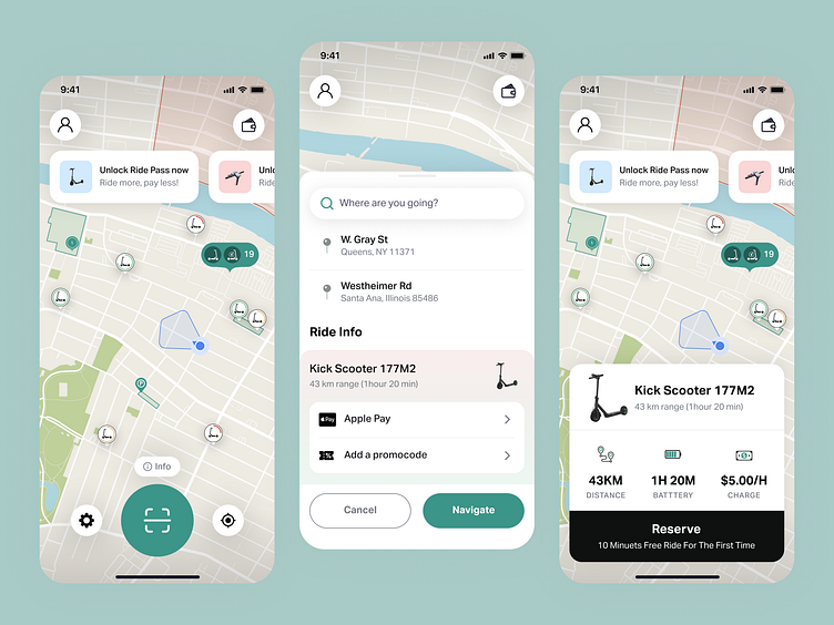 Eco Electric Scooters Mobile App by Musemind Mobile for Musemind UI