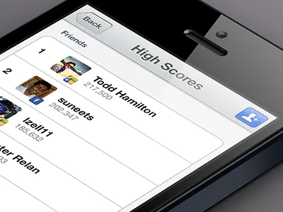 Social Leaderboard facebook game center gaming high scores ios iphone leaderboard openkit social ui