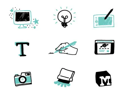 Infographic Resume icons! hand drawn handmade icons illustration infographic pen and ink quirky sketch