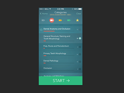 Scattegories blue blur cramer dev design filters flat interface ios7 iphone tags ui ux