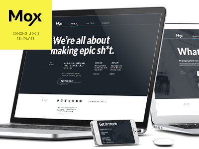 Mox — Coming Soon & Mini Site Page clean coming soon html minimal under construction