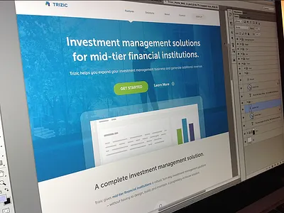 Trizic / Homepage blue clean flat green homepage light minimal wip