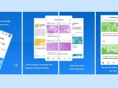 CoachVIBE app branding design lms logo