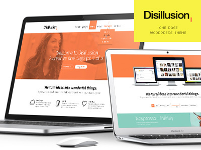 Disillusion — Responsive One Page WordPress clean creative css3 html5 minimal modern one page portfolio responsive wordpress