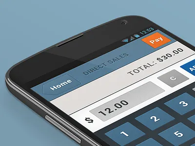 In-App Calculator android app blue calculation calculator concert dashboard mobile money orange ordering purchase