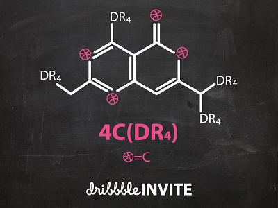 Dribbble Invite atom chemistry draft dribbble dribbble invitation dribbble invite giveaway illustrator invite minimal molecule prospect
