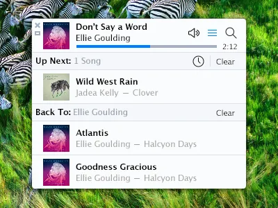 Mini Player flat line mini player ui