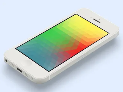 Background 2.0 blue green hexagon red shapes yellow